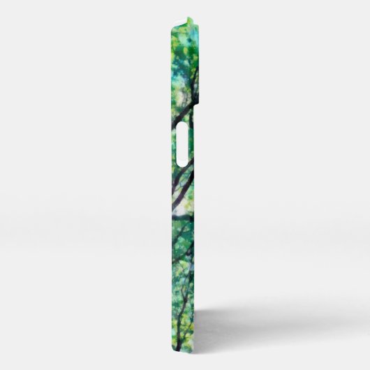 Monogramm des grünen Waldes iPhone Hülle (Rechte Seite)