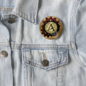Monogramm des Grunge-Steampunk-Gebers Button (Beispiel)