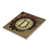 Monogramm des Grunge-Steampunk-Gebers Fliese (Seite)
