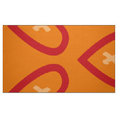Monogramm des hellen roten Herzens Stoff (Fat Quarter (45,7 x 55,9 cm))