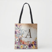 Monogramm des Herbstes mit Aquarellfarben Tasche (Vorderseite)