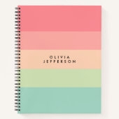 Monogramm des horizontalen Farbblocks Notizblock (Vorderseite)