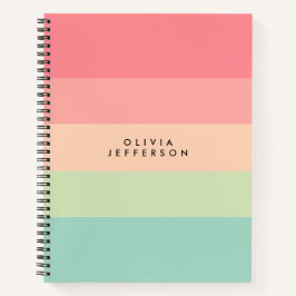 Monogramm des horizontalen Farbblocks Notizblock