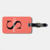 Monogramm des individuellen Namens auf Hübschem Ko Gepäckanhänger (Rückseite horizontal)