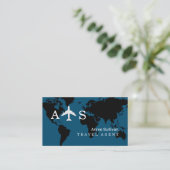 Monogramm des internationalen Agenten Visitenkarte (Stehend Vorderseite)