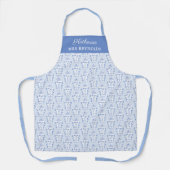 Monogramm des Jarons mit weißem Ingwer-Blau Schürze (Vorderseite)