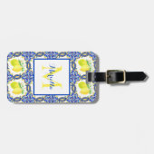 Monogramm des Lemon-Mittelmeers Personalisiert Gepäckanhänger (Vorderseite horizontal)
