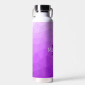 Monogramm des lila geometrischen Messemusters Trinkflasche (Vorne)