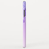 Monogramm des lila Glitzer Case-Mate iPhone Hülle (Hinten/Rechts)