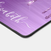 Monogramm des lila Glitzer Schreibtischunterlage (Ecke)