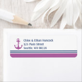 Monogramm des lila Nautischen Herzkranzes (Insitu)