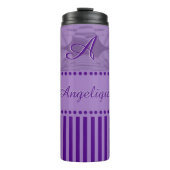 Monogramm des lila Traum-kombiniertes Entwurfs-w Thermosbecher (Vorderseite)