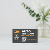 Monogramm des mechanischen QR-Auto Visitenkarte (Stehend Vorderseite)