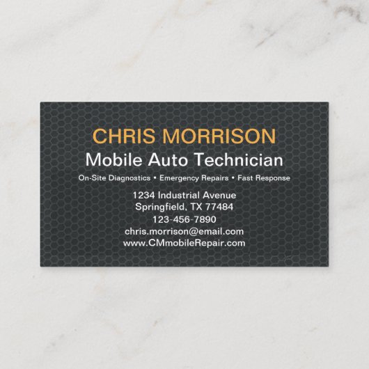 Monogramm des mechanischen QR-Auto Visitenkarte (Rückseite)