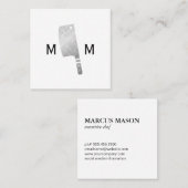 Monogramm des Metzgermessers Quadratische Visitenkarte (Vorne/Hinten)