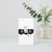 Monogramm des Metzgermessers Visitenkarte (Stehend Vorderseite)