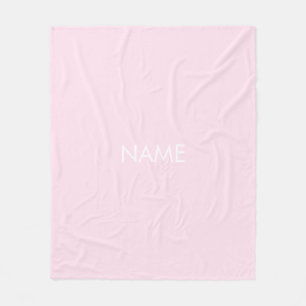 Monogramm des Minimalistisch blass rosa individuel Fleecedecke