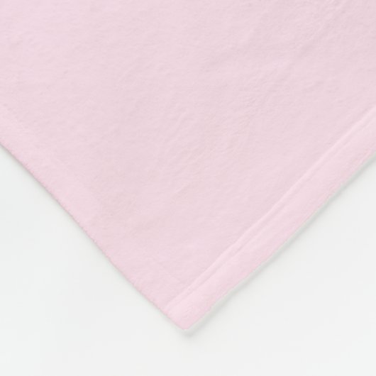 Monogramm des Minimalistisch blass rosa individuel Fleecedecke (Ecke)
