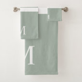 Monogramm des Minimalistischen Farbstreifens Badhandtuch Set (Insitu)