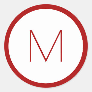 Monogramm des Minimalistischen Weihnachtsfeiertage Runder Aufkleber