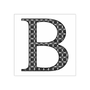 Monogramm des mittelalterlichen Damastes B Gummistempel