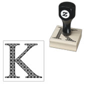 Monogramm des mittelalterlichen Damastes K Gummistempel (Stempel)