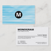 Monogramm des mittleren Punktes - Blaue Flasche Visitenkarte (Vorne/Hinten)