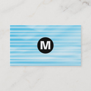 Monogramm des mittleren Punktes - Blaue Flasche Visitenkarte