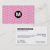 Monogramm des mittleren Punktes - Bleistifte - ros Visitenkarte (Vorne/Hinten)