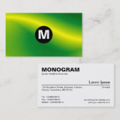 Monogramm des mittleren Punktes - Grüne Welle Visitenkarte (Vorne/Hinten)