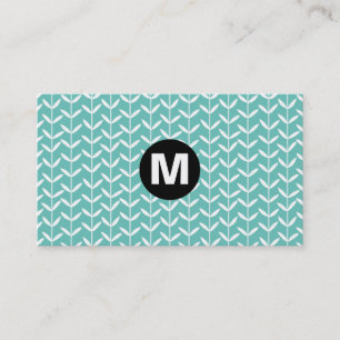 Monogramm des mittleren Punktes - Leaf-Stalks - Lt Visitenkarte