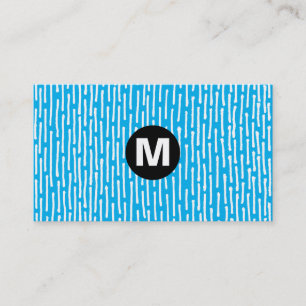 Monogramm des mittleren Punktes - Linien - Blue 00 Visitenkarte