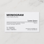 Monogramm des mittleren Punktes - Linien - Rosa Visitenkarte (Rückseite)