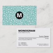 Monogramm des mittleren Punktes - Punkte - Türkis Visitenkarte (Vorne/Hinten)