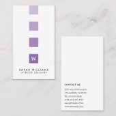 Monogramm des modernen Beruflichen Innendesigners Visitenkarte (Vorne/Hinten)
