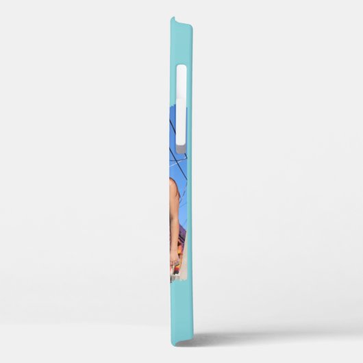 Monogramm des modernen Besties-Fotos | Blau Case-Mate iPhone Hülle (Rückseite / Links)