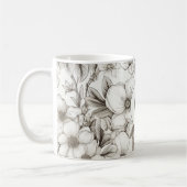 Monogramm des modernen Blooms Kaffeetasse (Links)