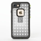 Monogramm des modernen grauen Kreises (Rückseite)