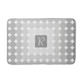 Monogramm des modernen grauen Kreises Badematte (Vorderseite)