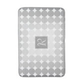 Monogramm des modernen grauen Kreises Badematte (Vorderseite Vertikal)