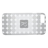 Monogramm des modernen grauen Kreises Case-Mate iPhone Hülle (Rückseite (Horizontal))
