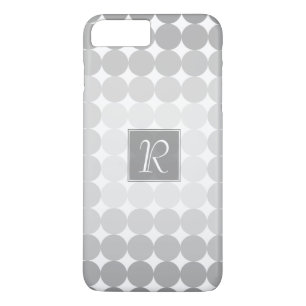 Monogramm des modernen grauen Kreises Case-Mate iPhone Hülle