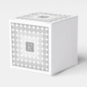 Monogramm des modernen grauen Kreises Geschenkschachtel (Vorderseite)