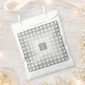 Monogramm des modernen grauen Kreises Geschenktütchen (Ausgeschnitten)