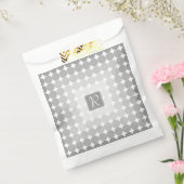Monogramm des modernen grauen Kreises Geschenktütchen (Versiegelt)