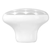 Monogramm des modernen grauen Kreises Keramikknauf (Seitenansicht)