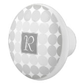 Monogramm des modernen grauen Kreises Keramikknauf (Rechts)