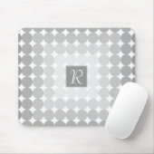 Monogramm des modernen grauen Kreises Mousepad (Mit Mouse)