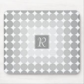 Monogramm des modernen grauen Kreises Mousepad (Vorne)