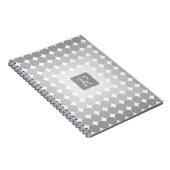 Monogramm des modernen grauen Kreises Notizblock (Rechte Seite)
